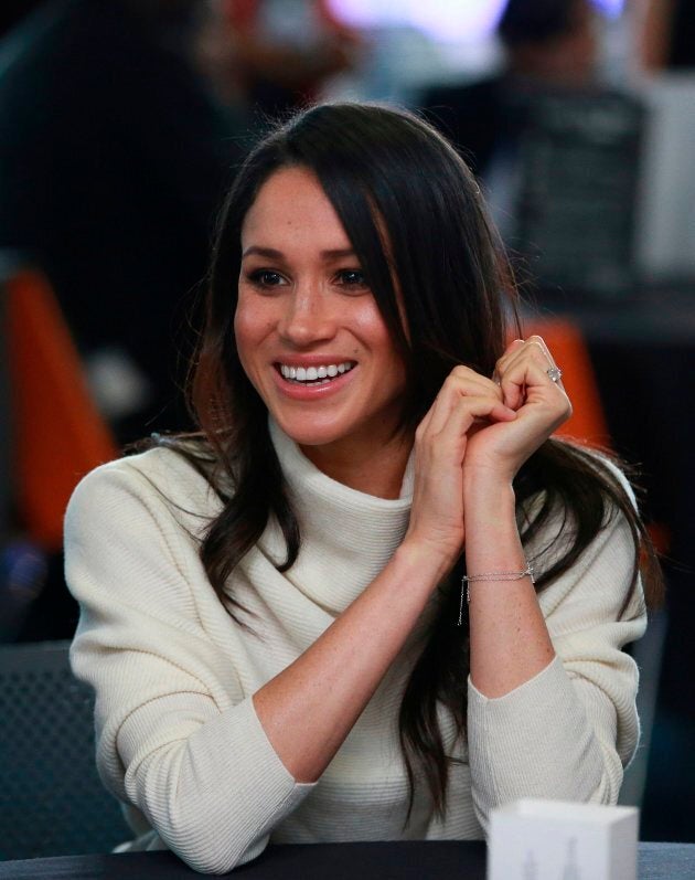 Meghan Markle attends an event with the prince hosted by social enterprise Stemettes to celebrate International Women's Day at Millennium Point in Birmingham on March 8, 2018.