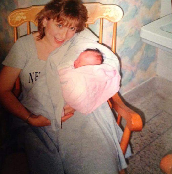 Karen MacDonald and her son, Joshua, not long after he was born.