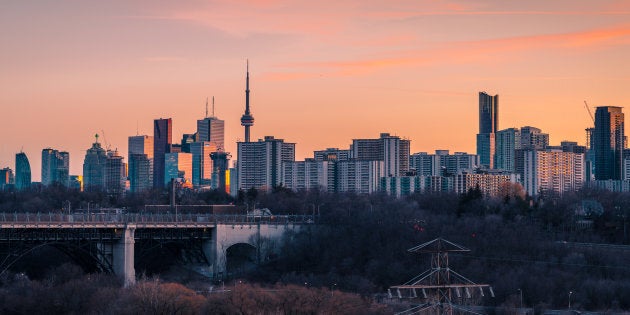 The skyline seen in Toronto, Ont.