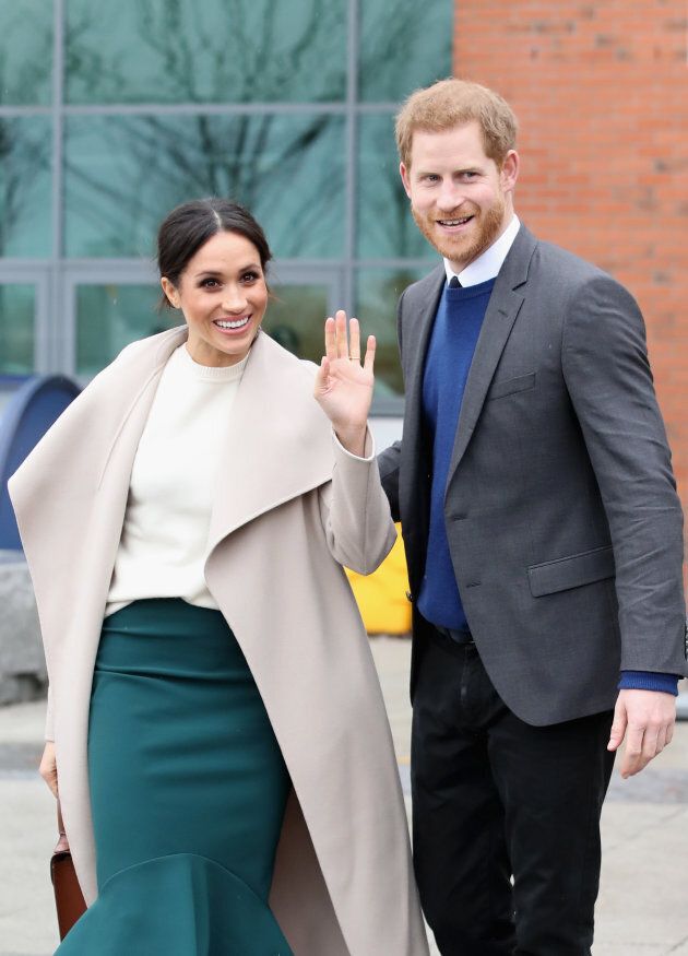 Prince Harry and Meghan Markle in Belfast, Nothern Ireland on March 23, 2018.