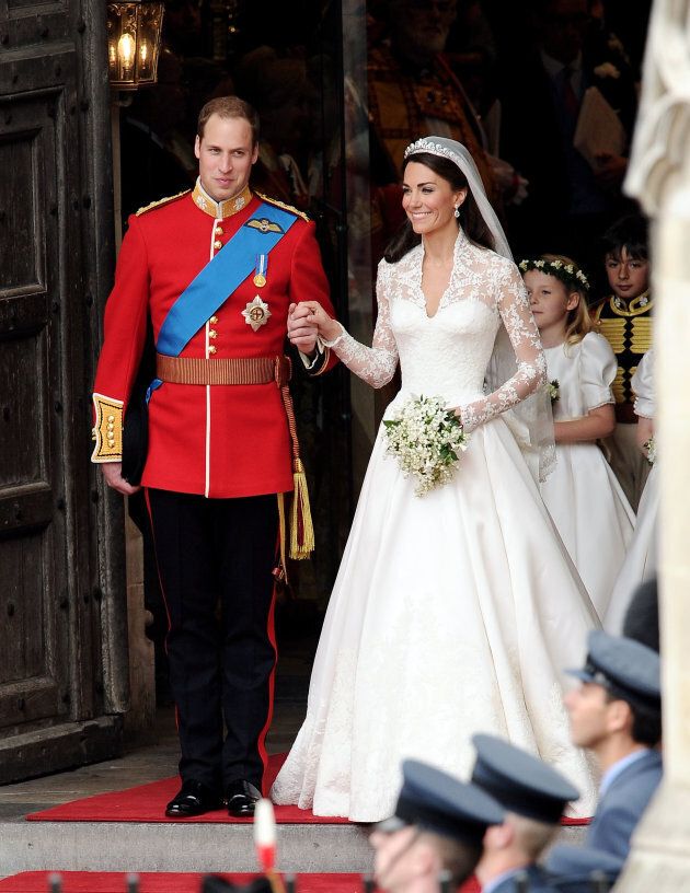 The Duke and Duchess of Cambridge on their wedding day on April 29, 2011.