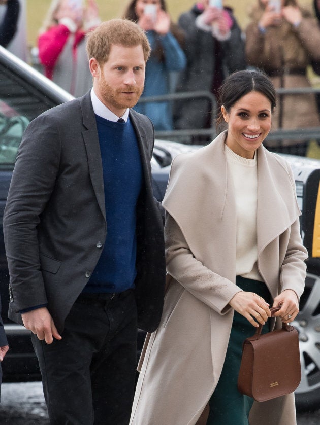 Prince Harry and Meghan Markle visit the iconic Titanic Belfast during a visit to Northern Ireland on March 23, 2018.