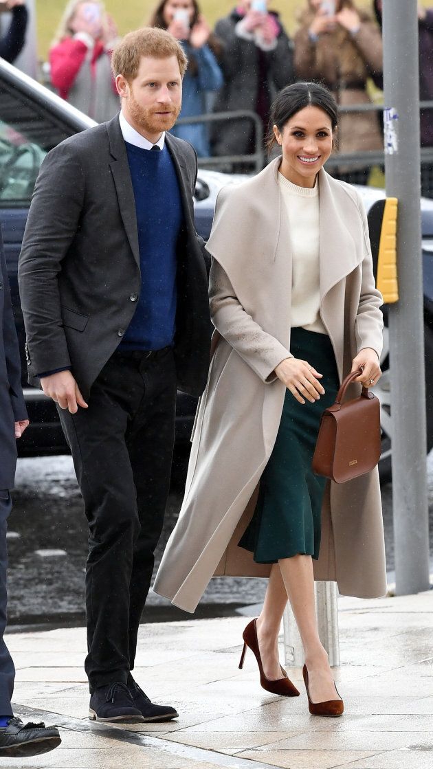 Prince Harry and Meghan Markle on their trip to Northern Ireland on March 23, 2018.