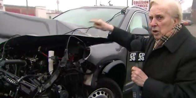 Former CTV News anchor Lloyd Robertson was involved in a car crash while driving along Toronto's Don Valley Parkway. He later gave CP24 viewers a rundown of what happened.