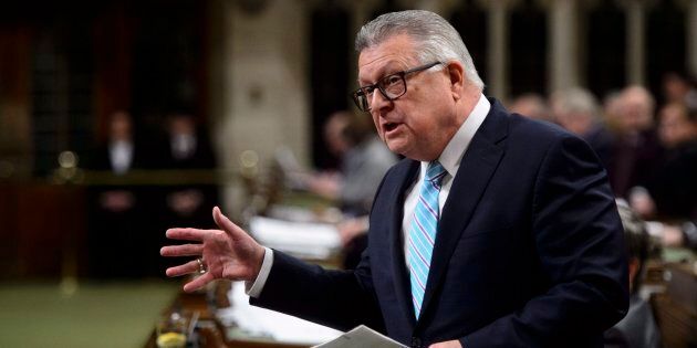 Public Safety Minister Ralph Goodale stands during question period in the House of Commons on March 29, 2018.