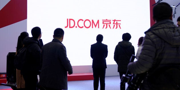 A JD.com sign is seen during the fourth World Internet Conference in Wuzhen, Zhejiang province, China, Dec. 4, 2017. JD.com will soon be serving Canadian homes for sale to its nearly 300 million customers.