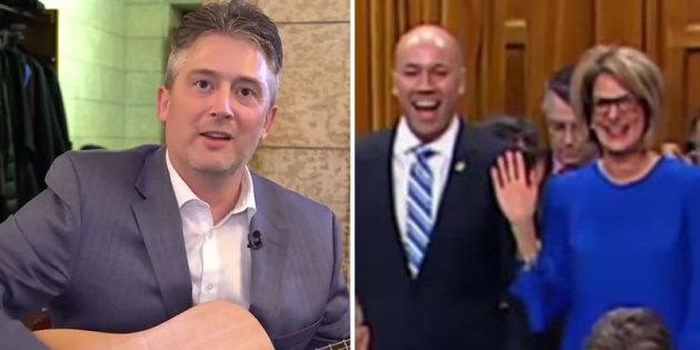 The overnight voting marathon in Parliament went on so long that Conservative MP Blaine Calkins, left, had enough time to write a song about it.