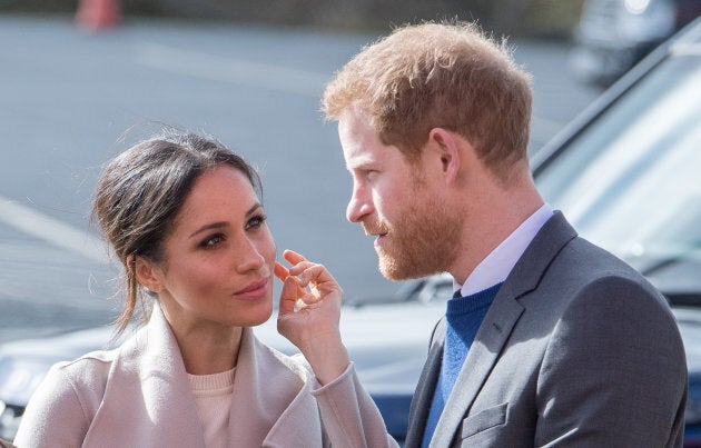 Prince Harry and Meghan Markle at the Eikon Exhibition Centre on March 23, 2018 in Lisburn, Northern Ireland.