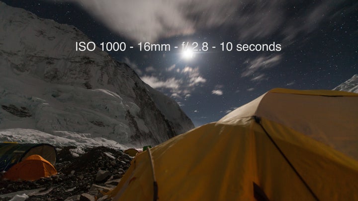 Camp 2 on Mount Everest at 6,705 metres