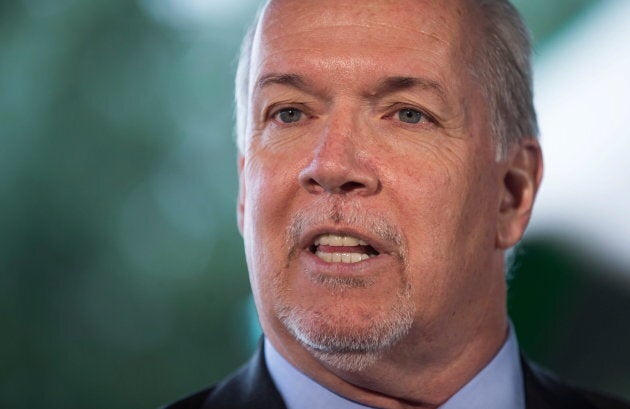 British Columbia Premier John Horgan speaks at an announcement in Coquitlam, B.C., on March 28, 2018.