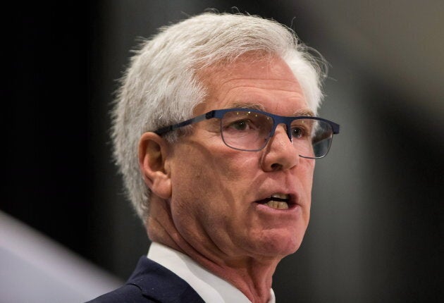 Minister of Natural Resources Jim Carr speaks during the Greater Vancouver Board of Trade's annual energy forum in Vancouver on Nov. 30, 2017.