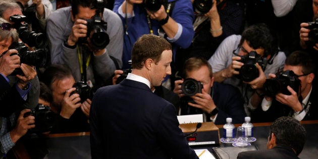 Facebook CEO Mark Zuckerberg arrives to testify before a Senate Judiciary and Commerce Committees joint hearing regarding the company's use and protection of user data, on Capitol Hill in Washington, D.C. on April 10, 2018.