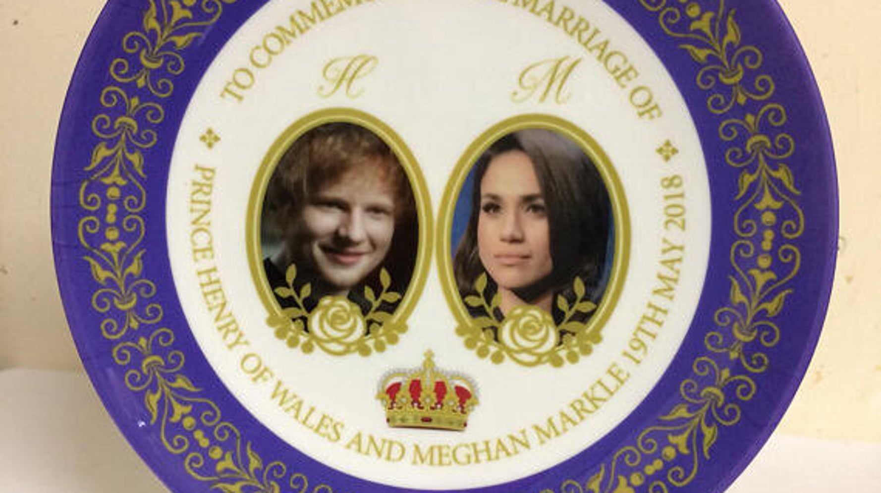 Prince Harry And Meghan Commemorative Plate