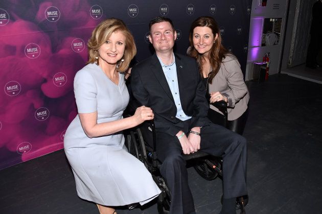 Author Arianna Huffington, co-founder of ALS ice bucket challenge Pat Quinn and Anne Quinn attend the Klick Health MUSE NYC on March 31, 2016 in New York City.