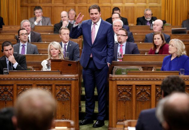 Conservative leader Andrew Scheer speaks during Question Period in the House of Commons on Parliament Hill in Ottawa.
