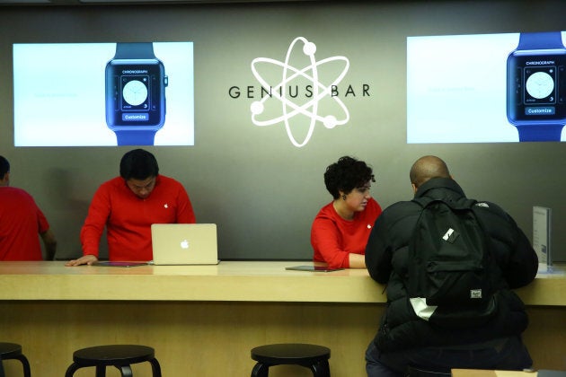 Customers must bring Apple devices to the company's Genius Bars for repairs. The company has come under fire for leaving customers with few other options.