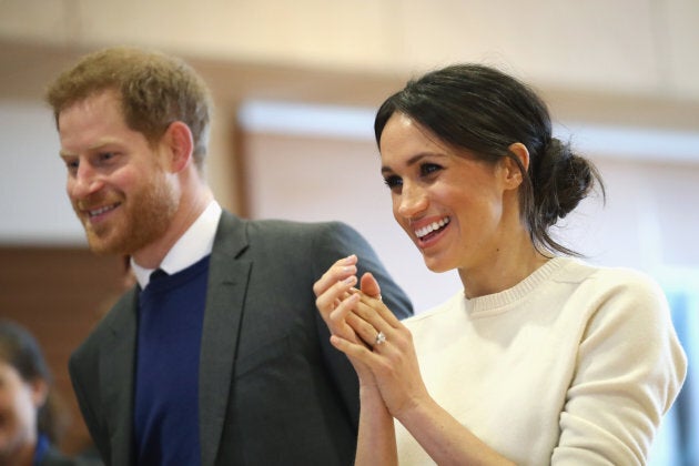 Prince Harry and Meghan Markle visit Catalyst Inc on March 23, 2018 in Belfast, Nothern Ireland.