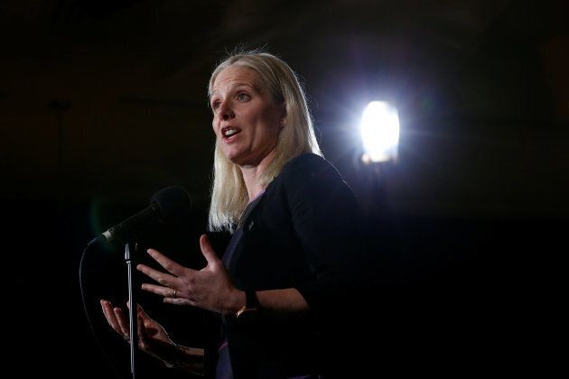 Environment Minister Catherine McKenna takes part in a news conference.