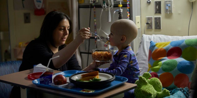 Heidi Czutrin with her son, Marky at The Hospital for Sick Children.