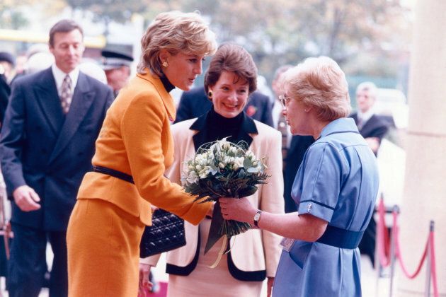 Princess Diana visits Merseyside in Liverpool on Nov. 7, 1995.