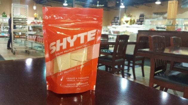 Kevin Richards says he's received orders for his Shyte Chocolate product from Scotland, Ireland, California and Virginia.