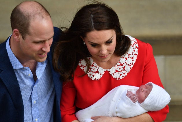 The duke and duchess with their newborn son.