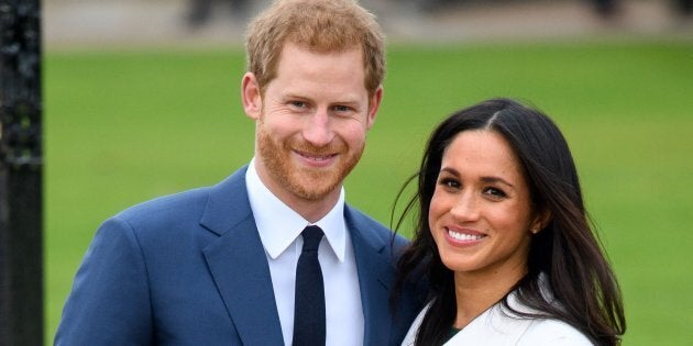 Prince Harry and Meghan Markle at their engagement announcement, Nov. 27, 2017.