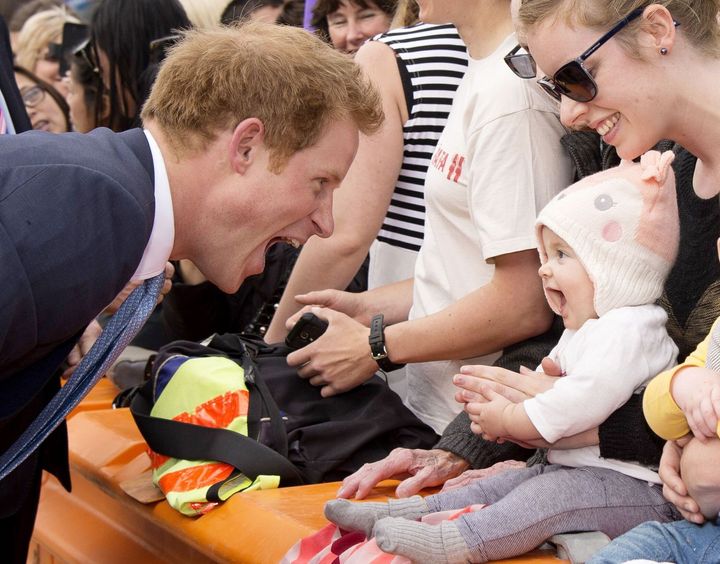 Prince Harry on a walkabout at Cashel Street Mall in Christchurch, New Zealand, May 12, 2015.