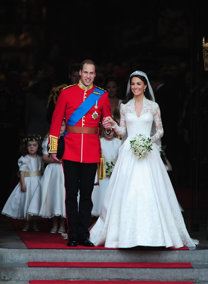 Prince William and Catherine Middleton on their wedding day, April 29, 2011.