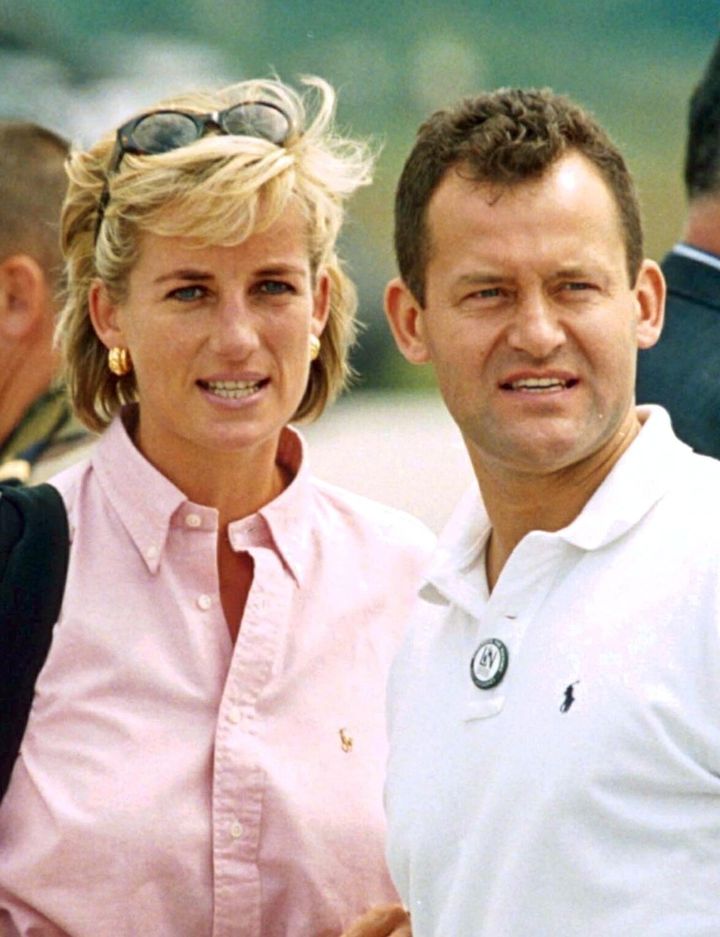 Princess Diana with her butler, Paul Burrell, Bosnia, August, 1997.