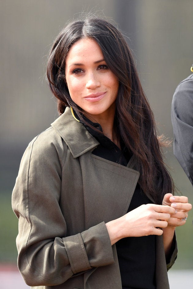 Meghan Markle attends the UK Team Trials for the Invictus Games Sydney 2018 alongside Prince Harry at the University of Bath Sports Training Village on April 6, 2018.