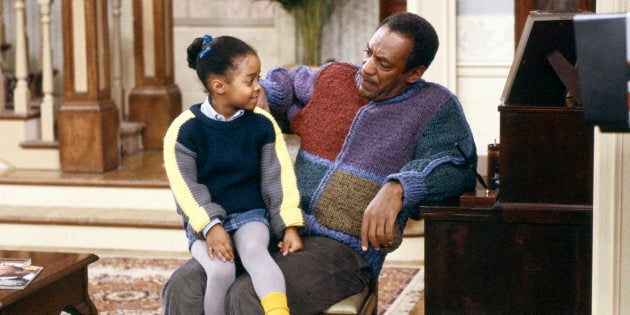 Keshia Knight Pulliam as Rudy Huxtable, left, and Bill Cosby as Dr. Heathcliff 'Cliff' Huxtable, right. Cosby was found guilty of three felony counts of aggravated indecent assault on Thursday.