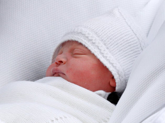 Prince Louis Arthur Charles departs the Lindo Wing of St Mary's Hospital on April 23, 2018.