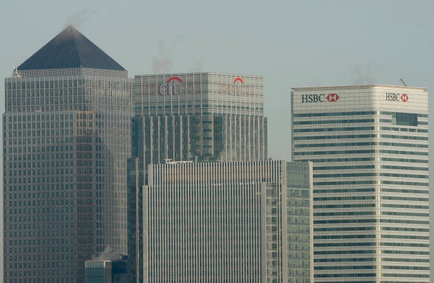 HSBC's headquarters in the Canary Wharf financial district of London, March 2, 2009. HSBC has stopped financing any new oilsands projects, as well as new oilsands-related pipeline projects.