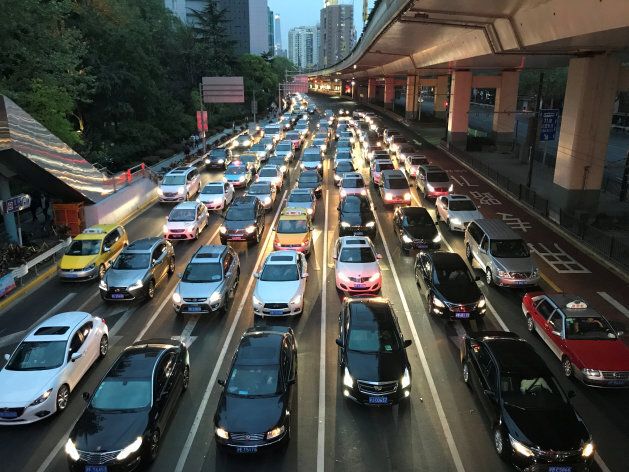 Traffic congestion in Shanghai, April 19, 2017. Growing demand for oil from Asia is expected to keep oilsands production growing in the coming years.