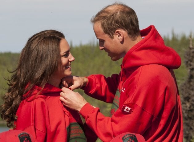 The duke and duchess at Blachford Lake Lodge in the Northwest Territories during their 2011 tour of Canada.