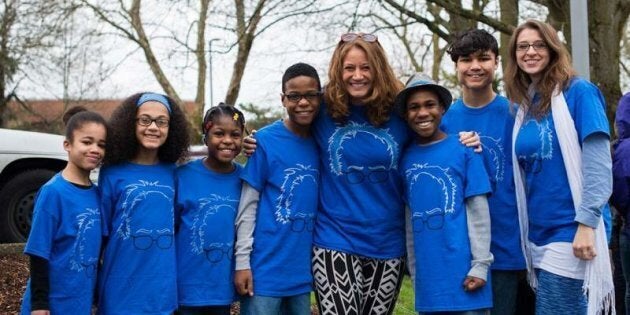 Jennifer and Sarah Hart and their adopted children are seen in an undated photo provided by California authorities.