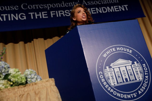 Comedian Michelle Wolf performs at the White House Correspondents' Association dinner in Washington on April 28, 2018.