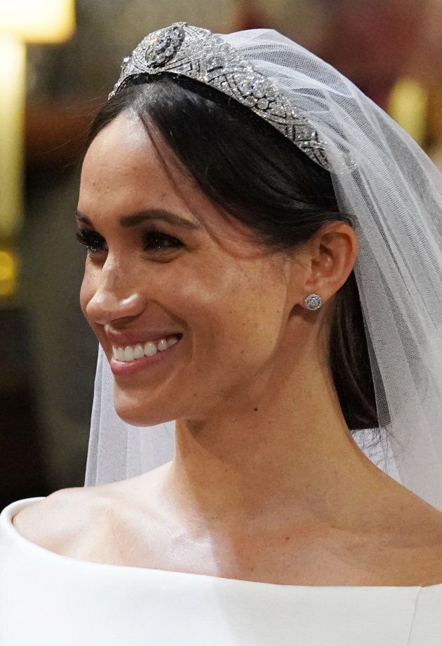 Meghan Markle in St George's Chapel at Windsor Castle during her wedding to Prince Harry.