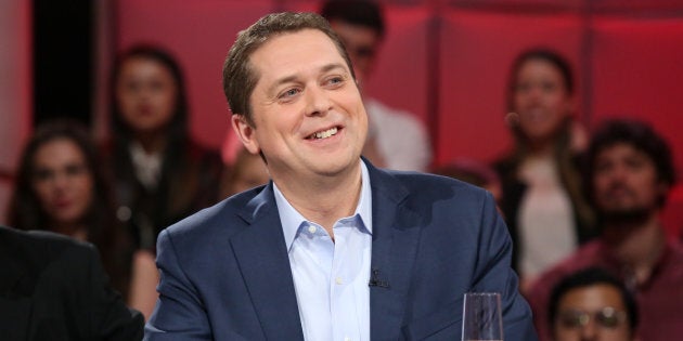 Conservative Leader Andrew Scheer is shown on