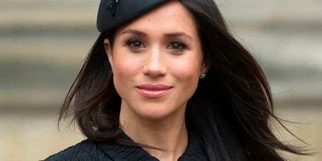 Meghan Markle, after attending a service of commemoration and thanksgiving to mark Anzac Day in Westminster Abbey in London on April 25, 2018.