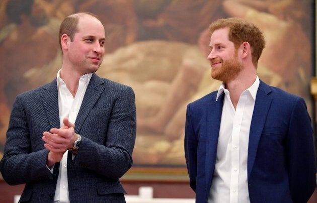 Princes William and Harry at the opening of Greenhouse Sports Centre in London on April 26, 2018.