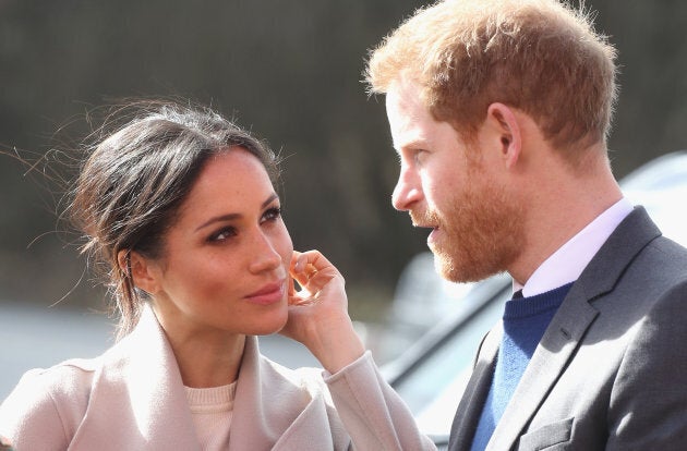 Prince Harry and Meghan Markle during their visit to Northern Ireland on March 23, 2018.