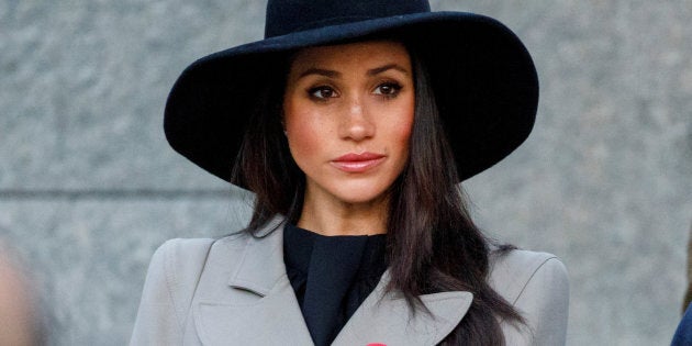 Meghan Markle attends the Dawn Service at Wellington Arch to commemorate Anzac Day in London, Britain, April 25, 2018.