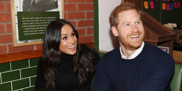 Prince Harry and Meghan Markle during a visit to Scotland on Feb. 13, 2018.