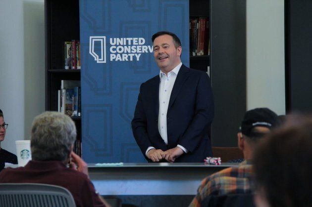 United Conservative Party Leader Jason Kenney addresses supporters at an even in Calgary Lougheed on May 15, 2018.
