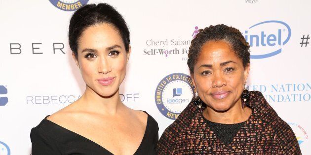 Meghan Markle and Doria Ragland at a UN Women's event in New York City on March 10, 2015.