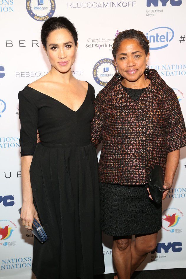Meghan Markle and Doria Ragland at a UN Women's event in New York City on March 10, 2015.