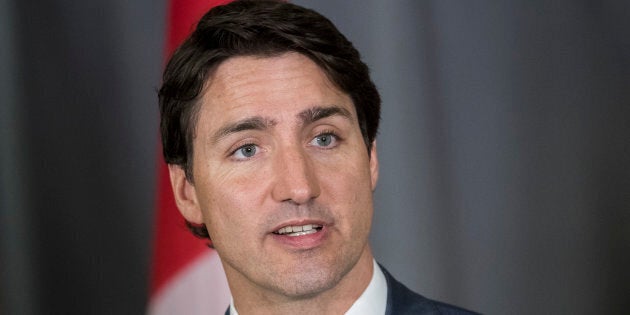 Prime Minister Justin Trudeau speaks during a news conference at the Canadian Consulate General on May 17, 2018 in New York City.