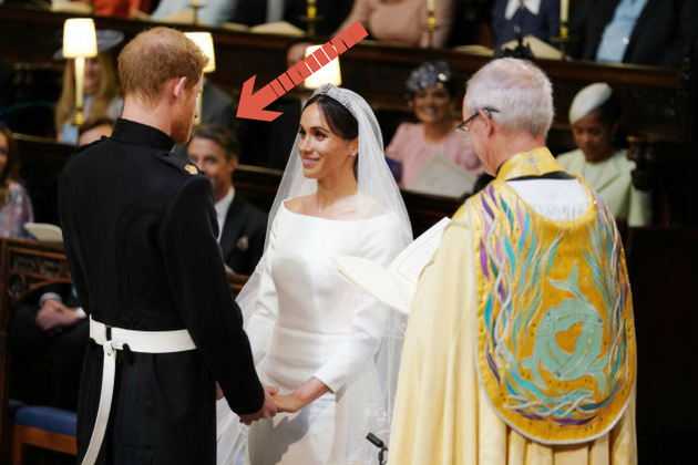 Prince Harry and Meghan Markle during their wedding service on May 19.